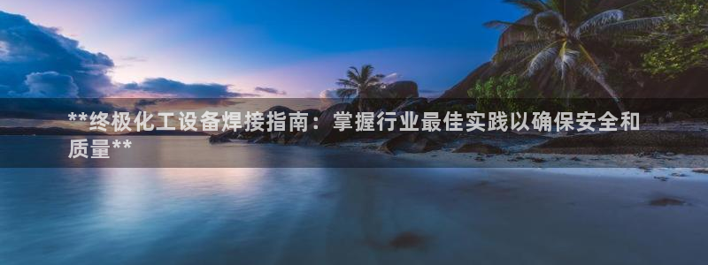 门徒平台会员注册流程：**终极化工设备焊接指南：掌